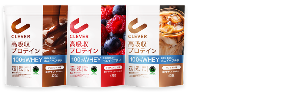 CLEVER 高吸収プロテインシリーズ 吸収に優れたホエイペプチド