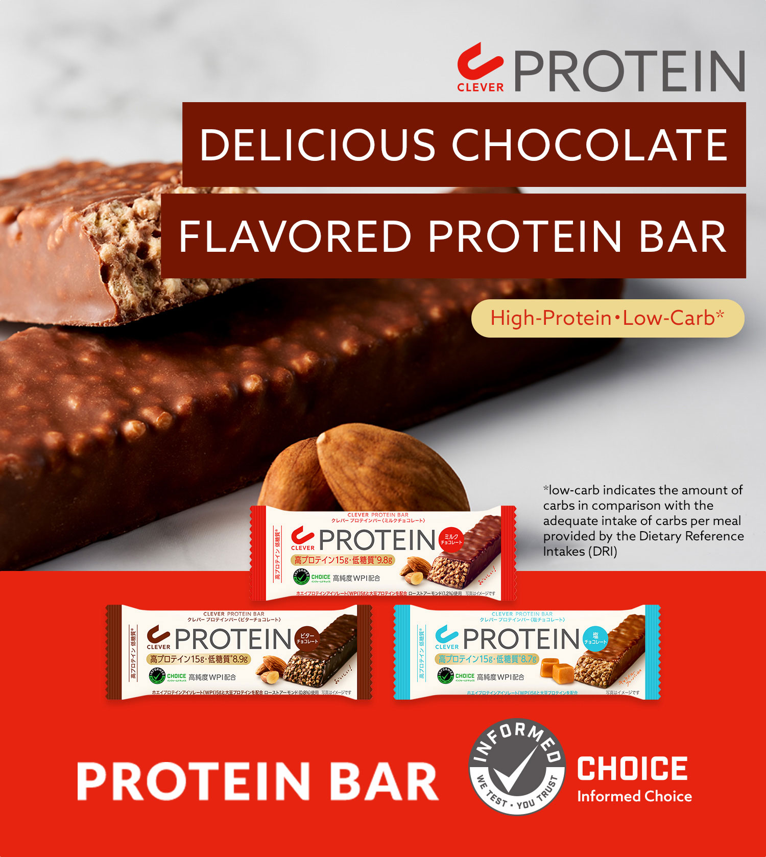 チョコがおいしいプロテインバー クレバー プロテインバー PROTEIN BAR